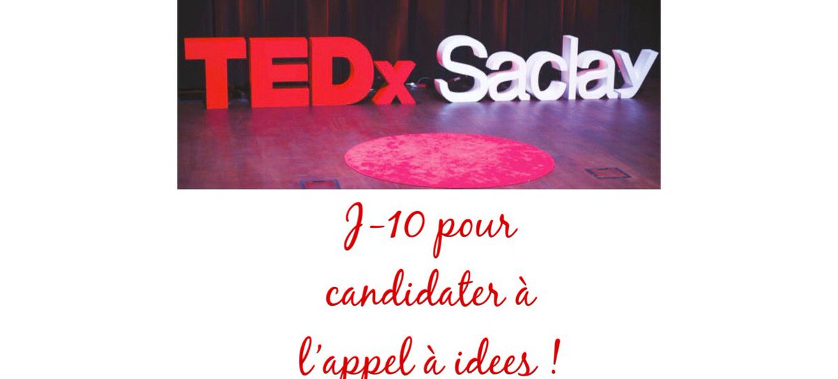 TEDxSaclay's tweet photo. [CANDIDATURE APPEL À IDÉES] 
⏱⚠️J-10 pour devenir le prochain speaker #TEDxSaclay de l’édition #TerreNotreVaisseau 🌏🚀❗️Comment candidater ❓Rendez-vous sur notre site : https://t.co/wwLRIYu5We 🤩 https://t.co/RYoW6f6vuF