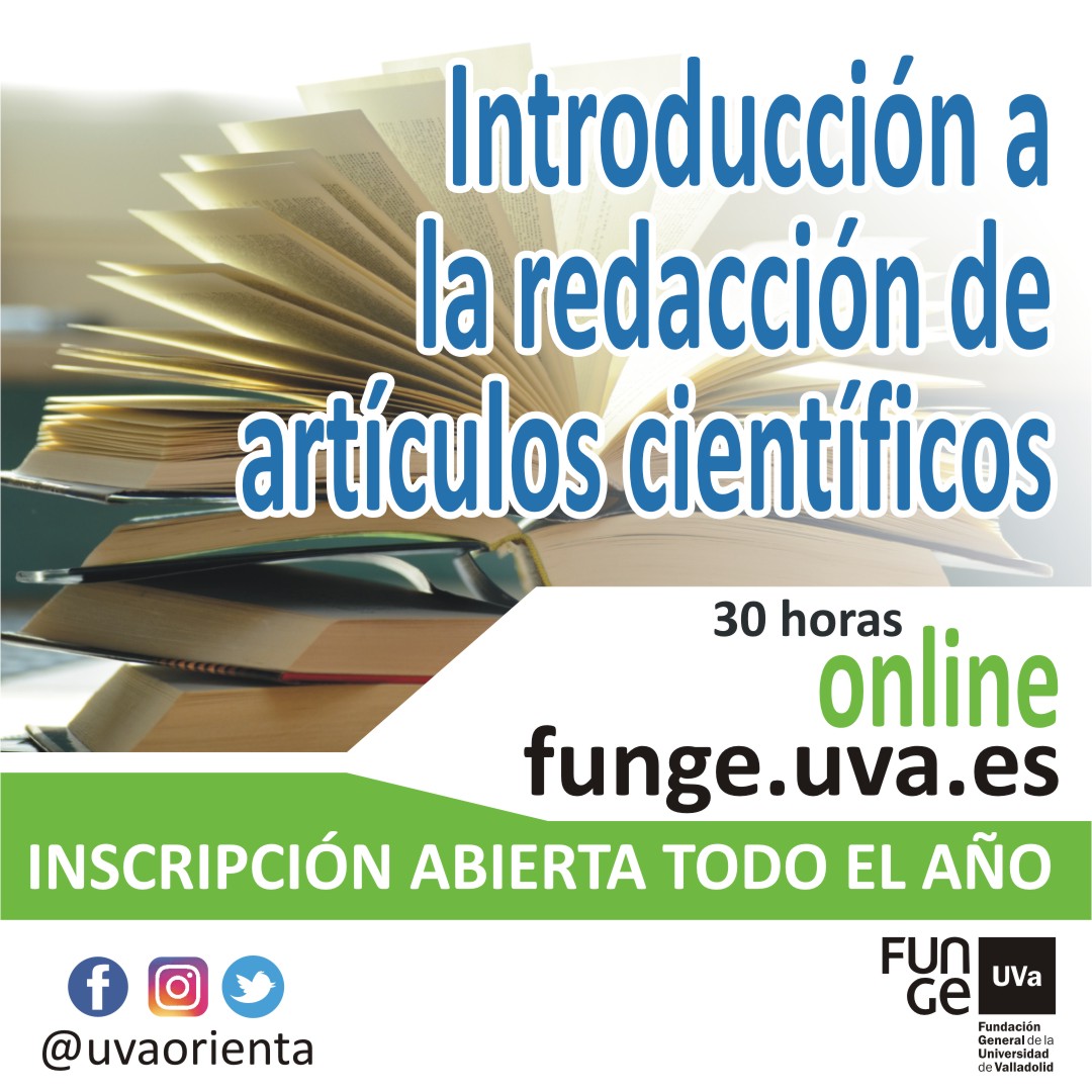 📄📉📖Este curso es para cualquier persona interesada en la publicación de artículos científicos basados en los resultados obtenidos tras una investigación .

funge.uva.es/area-formacion…