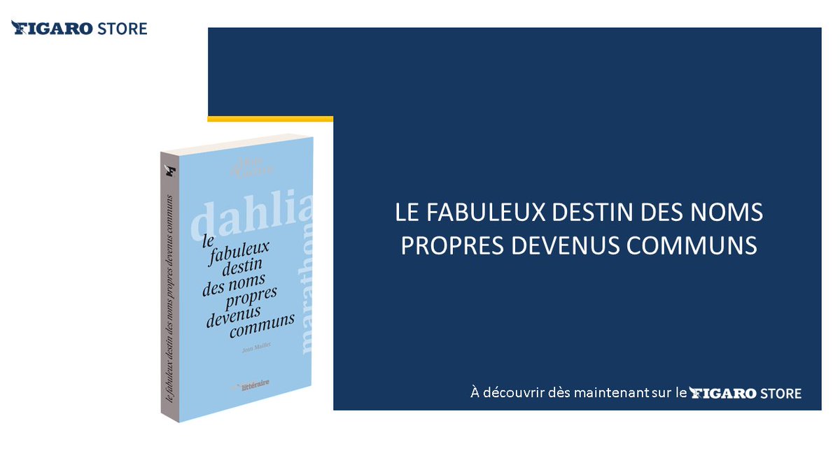 FigaroStore's tweet image. ⚠️ Les secrets d'histoires des noms communs enfin révélés !

A commander ici ➡️ tinyurl.com/noms-communs

Quoi de commun entre une poubelle, une silhouette, un sandwich ? Ces mots du quotidien ont tous une histoire, que vous découvrirez dans cet ouvrage ! 😊
#mots #histoire