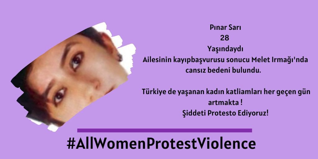 Katledilmek, kaybedilmek istemiyoruz. Erkek şiddetini protesto ediyoruz. Kahrolsun patriarkal düzeniniz!
#AllWomenProtestViolence