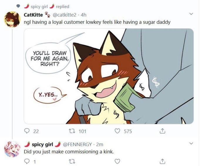 TBruinsmaFilms's tweet photo. i'm curious VAs, artists and creators-who is your commissioning "Sugar Daddy"? https://t.co/mCCjfrH8AA