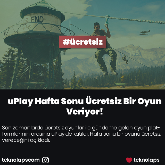 TeknolapsC's tweet photo. Son zamanlarda ücretsiz oyunlar ile gündeme gelen oyun platformlarının arasına uPlay’de katıldı. Hafa sonu bir oyunu ücretsiz vereceğini açıkladı.
https://t.co/l6uBzcUdNF

#askerlik #2020felaketleri #oyun #farcry5 #uplay #epicgames #steam https://t.co/qeNH5XudiV