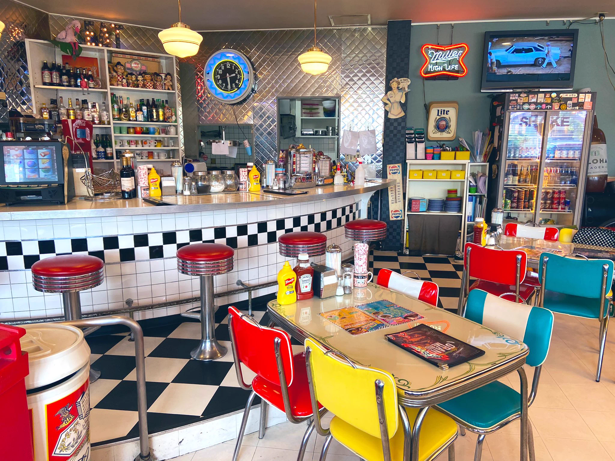 愛知県半田市にあるハンバーガー屋がアメリカンスタイルでインテリアにぴったり