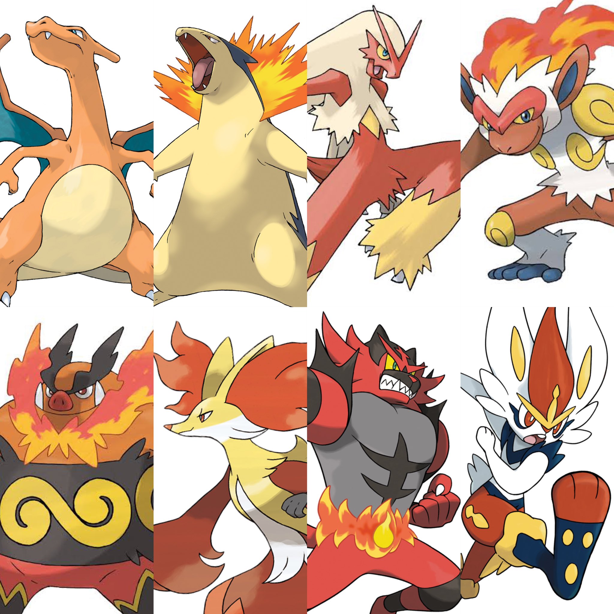 Best Starter Pokemon - Final Evolution & Types