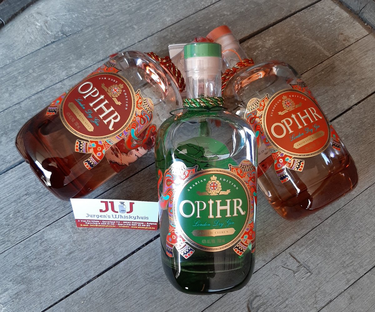 Today it's gin time with the Opihr Limited editions Far East / Arabian / Europe .
Available in promo @ Jurgen's Whiskyhuis
whiskyhuis.be/catalog/advanc…