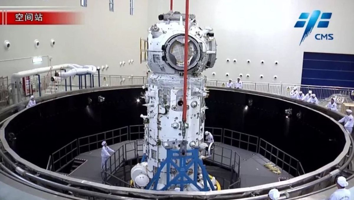 So, looks like the Tianhe core module for the space station is going to launch early 2021 from Wenchang, after the Tianwen-1 Mars (July) and Chang'e-5 lunar sample return (Q4 2020) missions. Image: CMSA