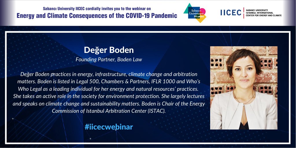 .<a href="/BodenDeger/">Deger Boden</a> will be panelist at IICEC Webinar: ‘‘Energy and Climate Consequences of the COVID-19 Pandemic’’ on Tuesday, June 2 at 5 pm. #iicecwebinar

Register here: iiceconline.org
