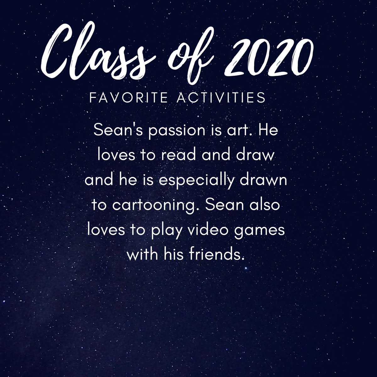 mrsdangelo_ICS's tweet image. We continue the Class of 2020 spotlights today with Sean Sugrue! Sean’s artistic stylings added the finishing touch to many ICS projects. Congrats on all of your achievements, Sean! Your ICS family is proud of you! #GreatGrad🎓 #IncredibleCatholicStudent #Classof2020