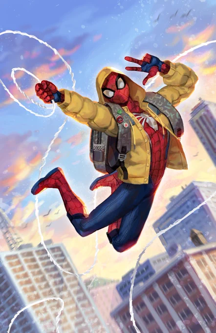 Finally, I drew a hero from my childhood. Thanks to the cassette on which the animated series 1994-1998 was recorded, I was able to meet this friendly #Spiderman neighbor. This is my favorite Marvel hero!??️?️ 