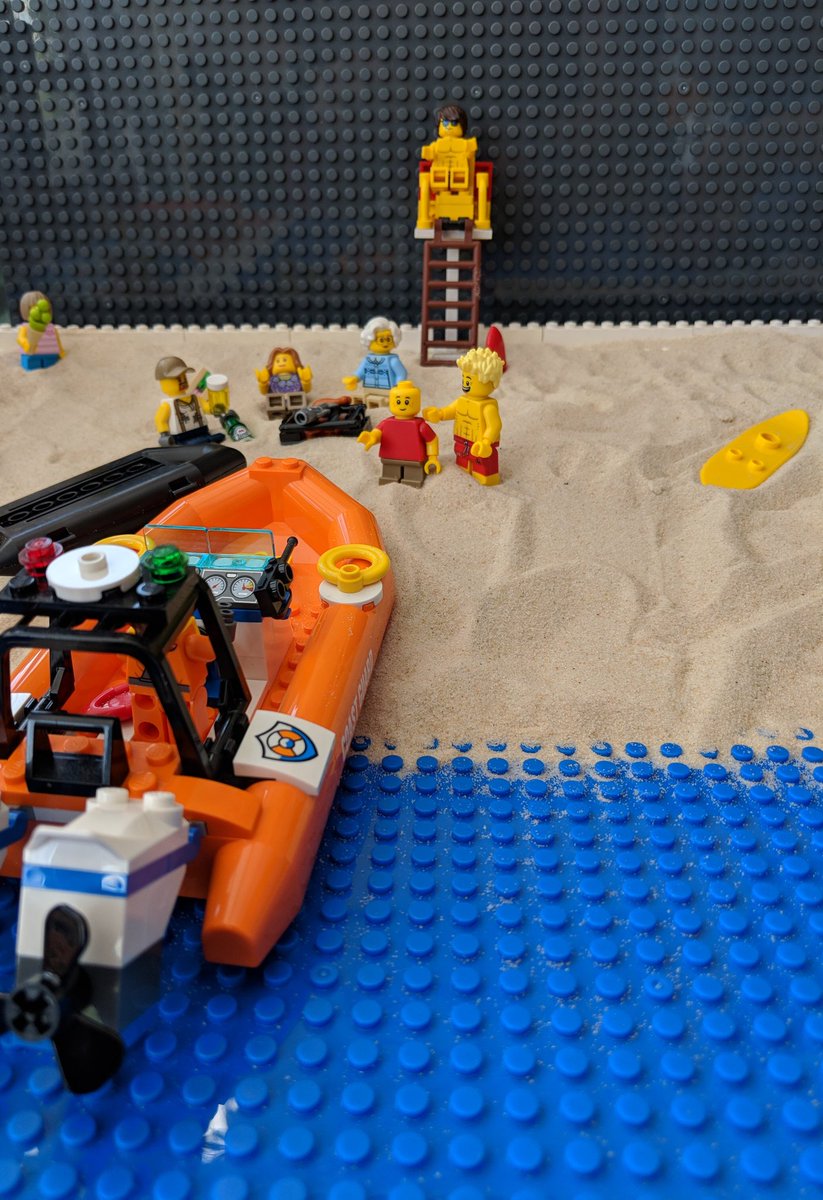 Bricksville_CG's tweet photo. On a serious note, whilst the public are flocking to the #seaside, @RNLI are working hard to try and get their #Lifeguard teams established and in place. Many #beaches are not patrolled yet so #staybackstayhighstaydry #watersafety #dontdrinkanddrown https://t.co/RuGG3ATjSC