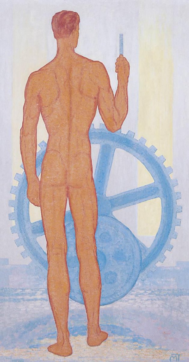 SovietArtBot's tweet image. "The Engineer"
Janos Mattis-Teutsch, 1945