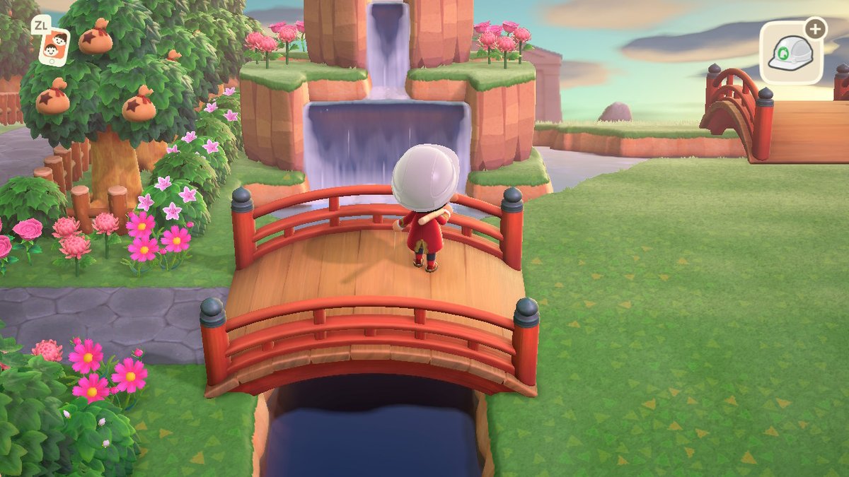 Katchoux1's tweet photo. Un peu de repos en pleine construction. Le jardin zen se prépare. #AnimalCrossing #ACNH #NintendoSwitch https://t.co/X9jAMafdMM