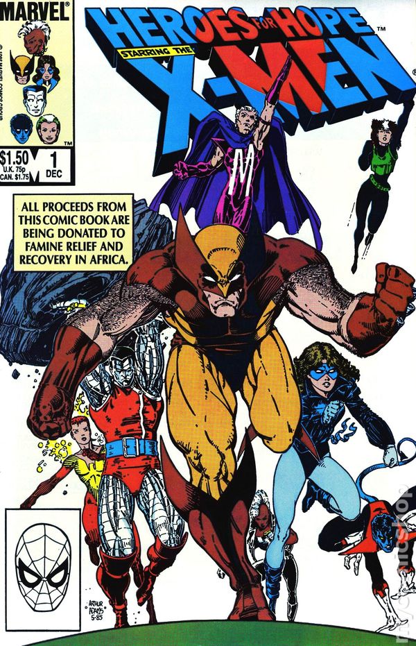 In 1985, Claremont and Nocenti edited a single issue X-Men “comics jam” called “Heroes for Hope” in support of African famine relief.  #xmen 1/5