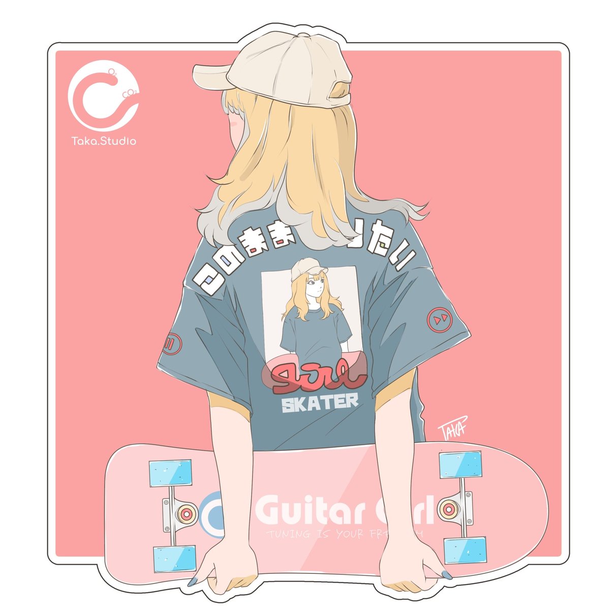 スケボー女子がインスタの方で いいね数 の歴代トップを更新しました ちなみにエン Taka 名古屋のイラストレーターのイラスト