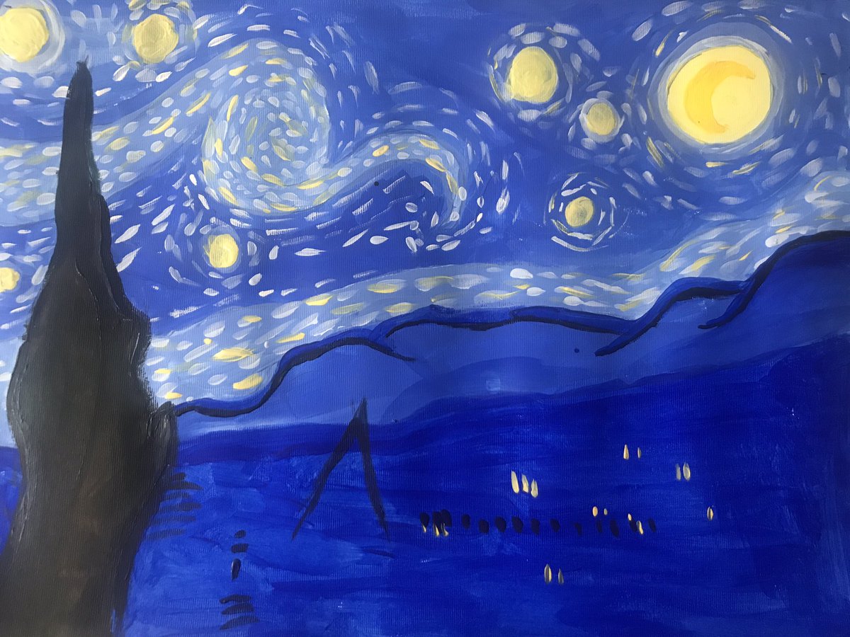 Choochoo_73's tweet photo. A bit of Vincent Van Gogh by Amélie on this lovely sunny day. @MPS_2SMMPS_2024 @marlboroughpri https://t.co/MDc1nGFEv3