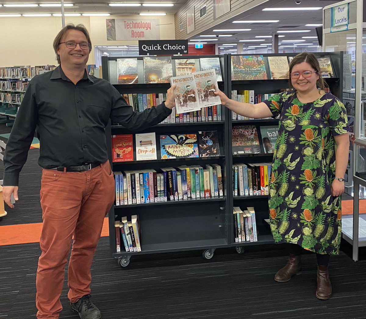 Great example of social distancing in the time of #COVID19! Thanks to @MarikoCurates for interviewing me tonight on behalf of Hornsby Library. Pick up your copy of Pathfinders from @abbeysbookshop here: bit.ly/2zBE3Da