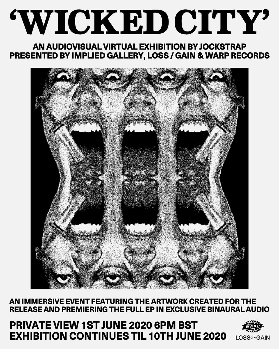 Next week Jockstrap unveil A/V virtual exhibition ‘Wicked City’ – including a full binaural listening of their new EP

<a href="/jockstrapmusic1/">jockstrap</a>