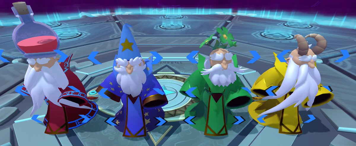 Last week we asked for help naming our dumb wizards, thanks to everyone who pitched in <3

It was hard to decide, but in the end we went with:

Fabulastengeist
Bumblemore
Dimpledorf The Beardy
Timm 

#indiedev #gamedevelopment #videogame #Steam