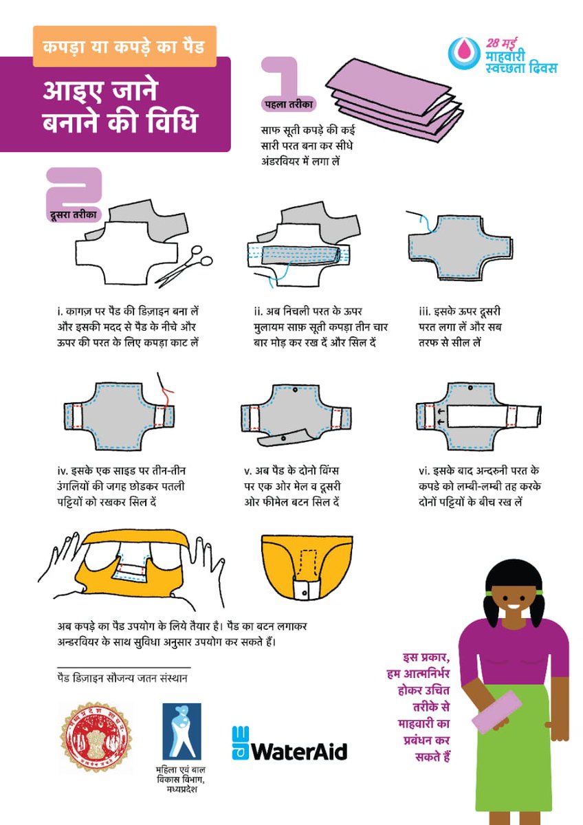 <a href="/WaterAidIndia/">WaterAid India</a> आभार, जिन्होंने #atmnirbharbharat अभियान के तहत हमारे स्वच्छ माहवारी अभियान उत्पाद #UgerPads के निर्माण पर पोस्टर जारी किया. 
आइये, हम पुरुष भी कपडे का पेड बनाना सीखे और उन्हें हमारे किसी चहेते को गिफ्ट करें. #MeninMenstruation 
#MHTwitterChat #MHMDay2020