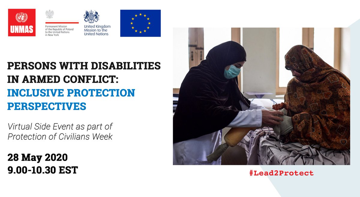 HI_Advocacy's tweet photo. 📢Starting soon!
Virtual event with @PLinUN @UKUN_NewYork @EUatUN @UNMAS @IDA_CRPD_Forum "Persons with Disabilities in Armed Conflict: Inclusive Protection Perspectives"
To register: https://t.co/p5AXrU8far
#POCWEEK2020 #Lead2Protect https://t.co/ndTGb3p9PF