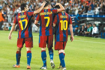 Barcelona's attacking Trio all scored Barcelona's Midfield Trio all Assisted Football on steroids