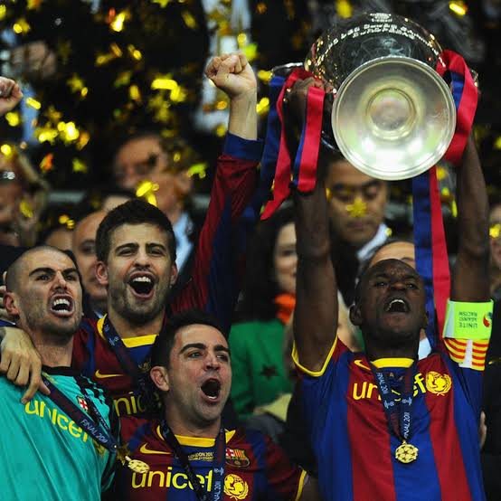 Abidal lifted the Trophy after putting Cancer in the mud.My Club 