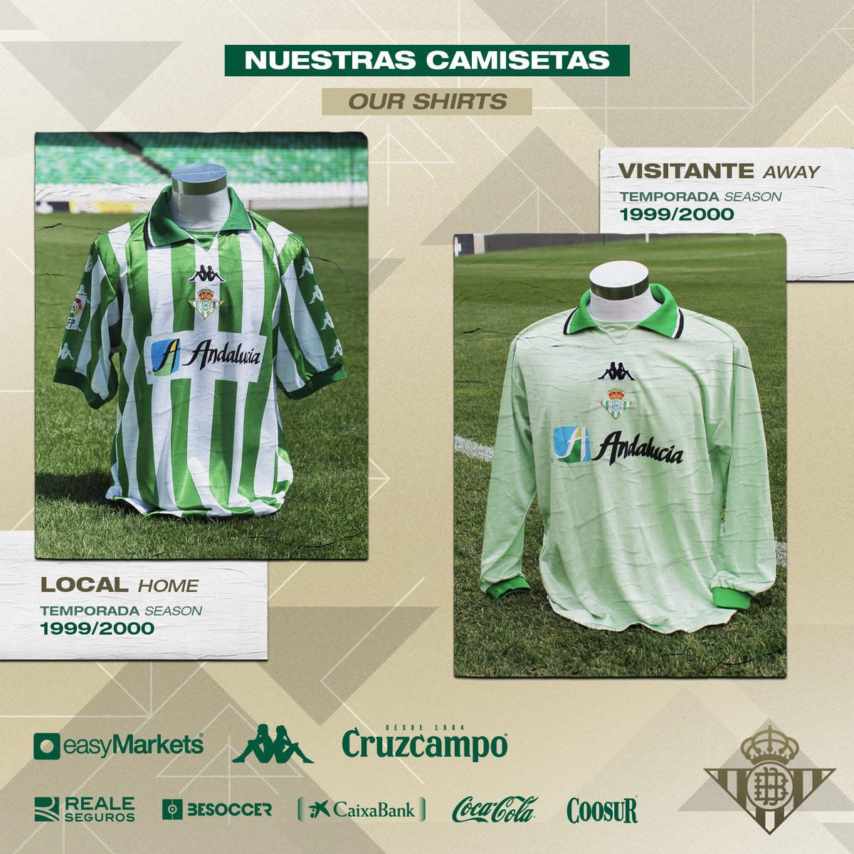 Temporada 1999/2000! 👕💚 PD: Las camisetas estaban planchadas