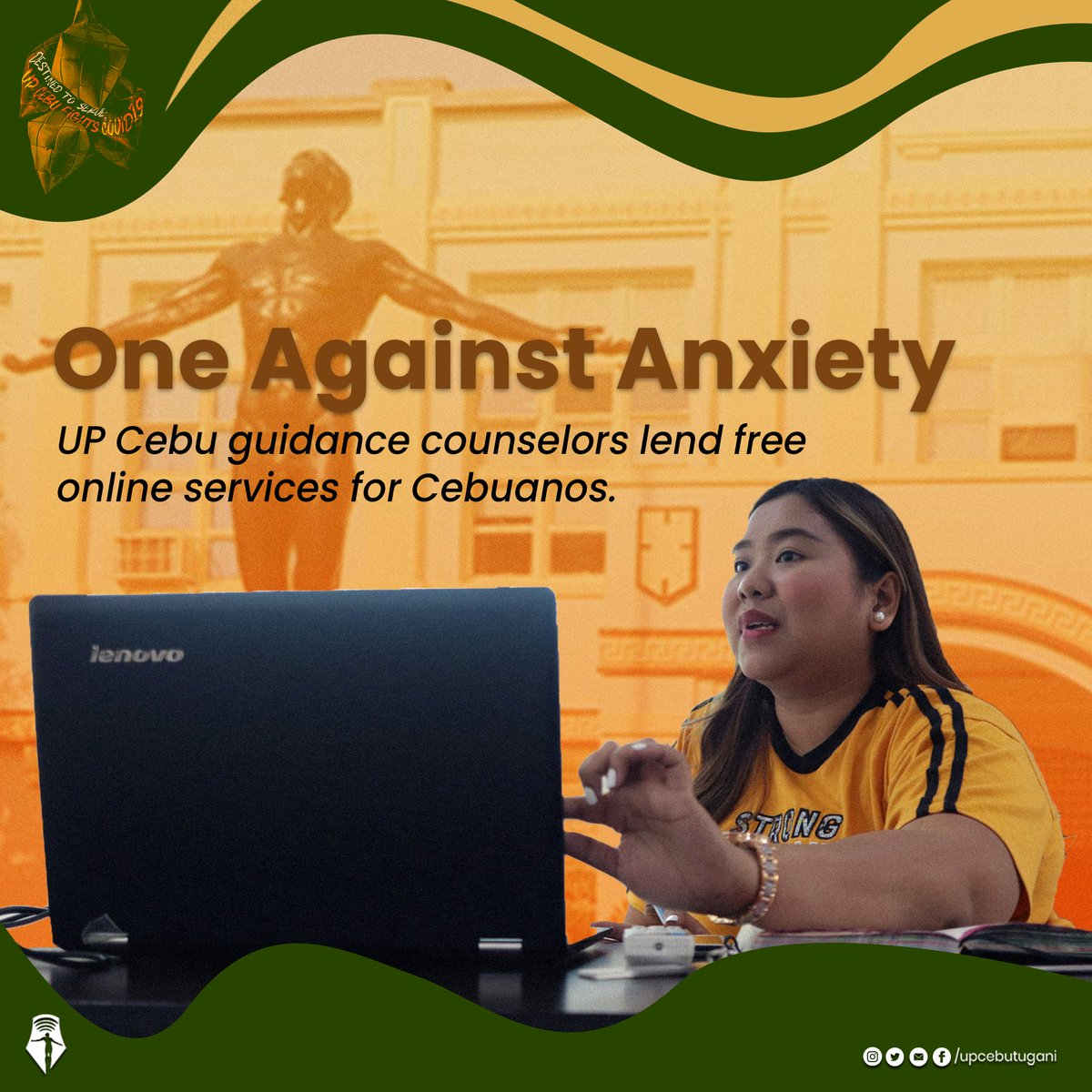 UP Cebu Guidance Services Specialist Jaseluh Saturinas, fondly known as Miss Jas, heads Cebu COPES (Counselors Online Psychological and Emotional Support), a group of experts who offer free telecounselling services amid the pandemic. #BayanihanNa

Read: bit.ly/2X7F5Qg