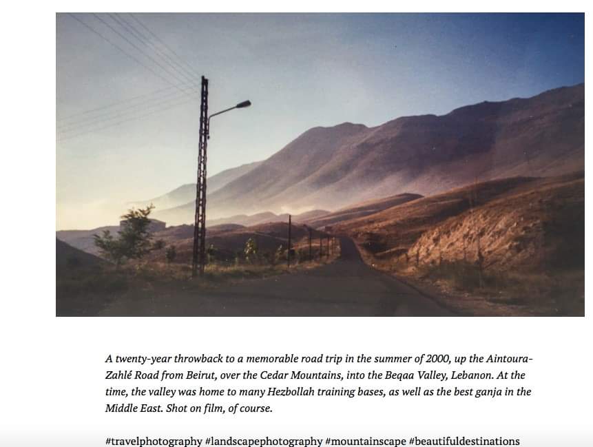 Monali2177's tweet photo. INTO THE #BEQAA #DavidBlacker's photography (read the text. This area is infested with Hezbollah training camps)
#Travel #EarthTheGorgeousPlanet https://t.co/1JRNOUJ3c4