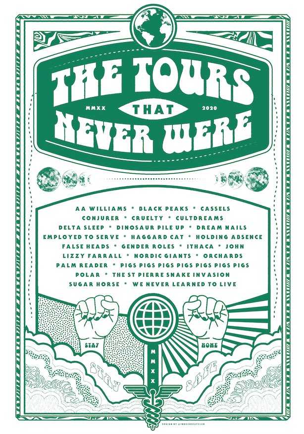 KerrangMagazine's tweet image. Don’t forget to get involved with @GoodAsGoldGroup’s awesome non-profit fundraiser, The Tours That Never Were, for bands and crew who have missed out on shows due to coronavirus: …our-that-never-was-2020.myshopify.com/pages/the-tour… #TTTNW