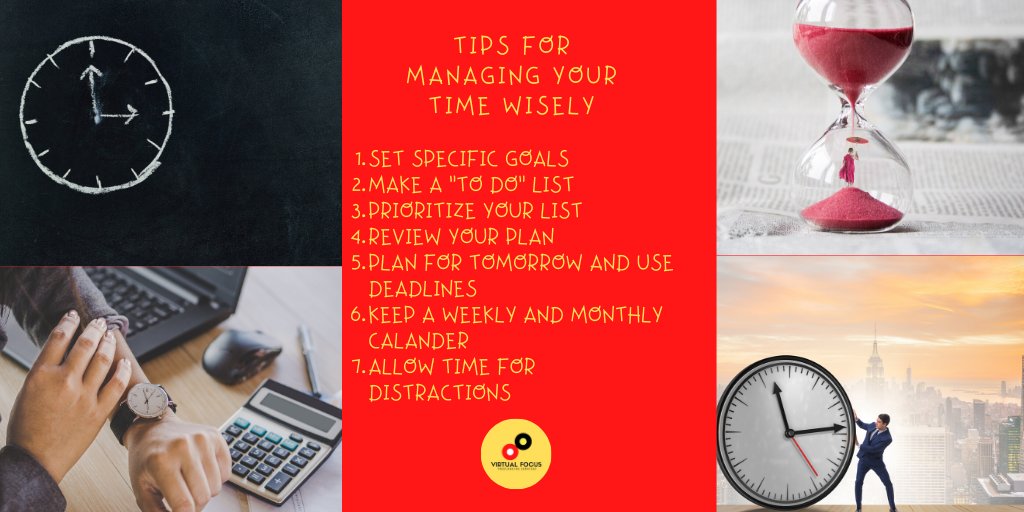 VirtualFocusPh's tweet image. Sometimes it is difficult to dedicate precious time to learning about time management. See below some of the tips that you may find helpful. 🕛🕤🕐

#virtualfocus #workathome  #onlinejobs #virtualassistant  #Virtualsupport #bestvirtualassistant #freelanceservices