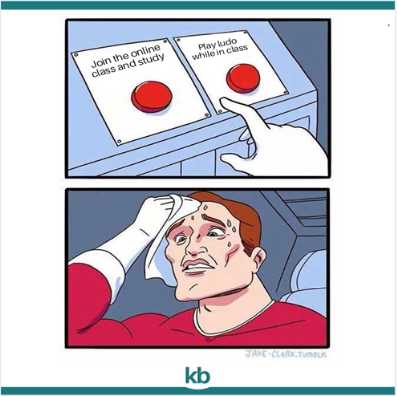 TeamKohbee's tweet photo. Tell us what you do #whileInClass online!

#kohbee #kohbeemathclub #onlineclasses #cbse #icse #classmeme #studygram #indianstudents #classof2020 https://t.co/dBhfSUfwAD