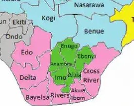 If you are Igbo and hostile to South-South people on top Biafra or whatever, then you are not a sensible person.You see that ring of states that surround you on this map?If you don't build mutually beneficial socioeconomic relationships with them, you will have regional issues