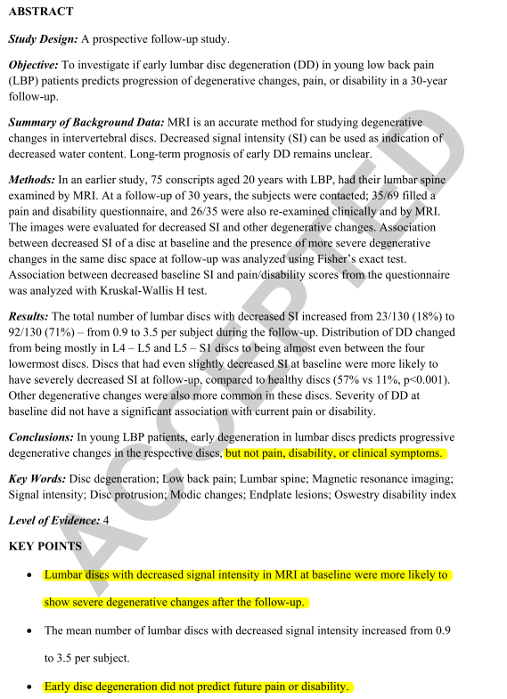 PhysioMeScience's tweet photo. Disc Degeneration of Young Low Back Pain Patients: A Prospective 30-Year Follow-up MRI Study 

👀👇👇👇

https://t.co/Wr2nqhDo4b https://t.co/rOeMlA38Ab