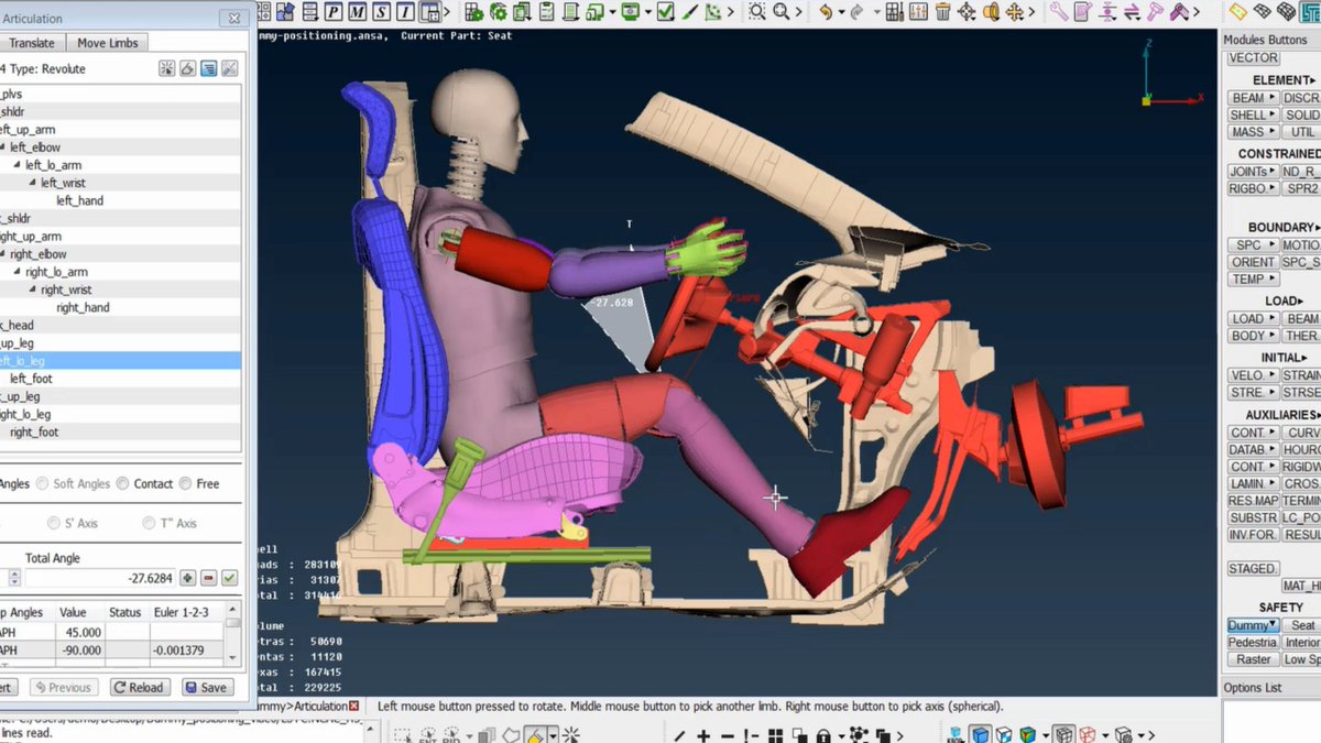 betacae's tweet photo. Our new video tutorial "Dummy Positioning in ANSA" is online.
Watch it on our Youtube channel: https://t.co/vLpHepl4cm
#physicsonscreen #engineeringsimulation #ANSA #tutorial #dummypositioning #crashsimulation #crashandsafety https://t.co/NJdiLLIQiY