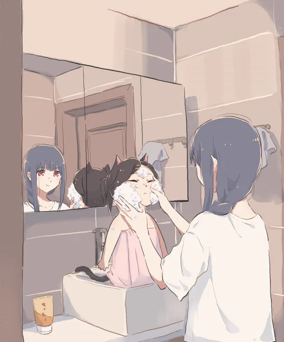 洗顔? 