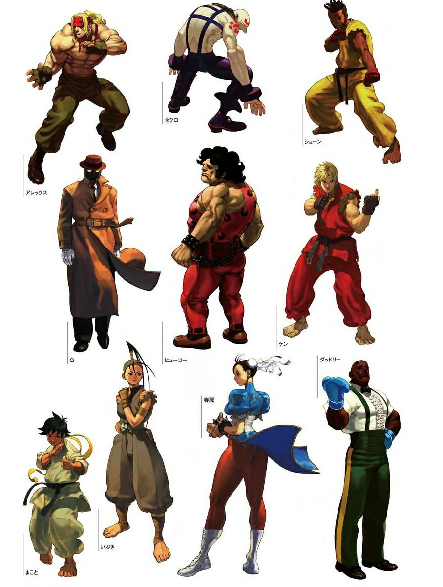 Nba Jam The Book Character Designs From Street Fighter Iii 3rd Strike By Capcom