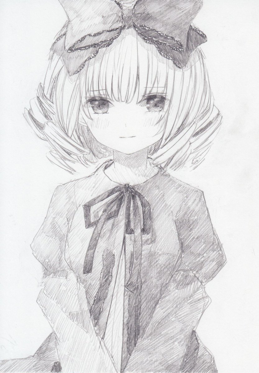 「シャーペンで描きました。
ローゼンメイデンより雛苺です 」|くろいうさぎのイラスト