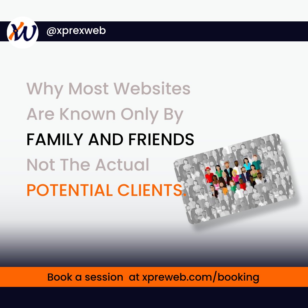 xprexweb's tweet photo. Why most websites are known by only Family and Friends not the actual potential clients.
1. Weak Branding
2. Lack Optimization
3. Lack Connection
#xprexweb
#xprexweblagos
#xprexwebnigeria
#digitalmarketingagency #digitalmarketingtips #justiceforgeorgefloyd https://t.co/hro3YkOAr3
