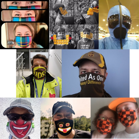 Amidst these strange times, our UPS spirit remains strong and united!  Here are some of the quirky and inspired mask impressions from our Polish colleagues that have put a smile on everyone’s faces.  I am proud to be part of such a warm and embracing team –well done, UPS Poland!