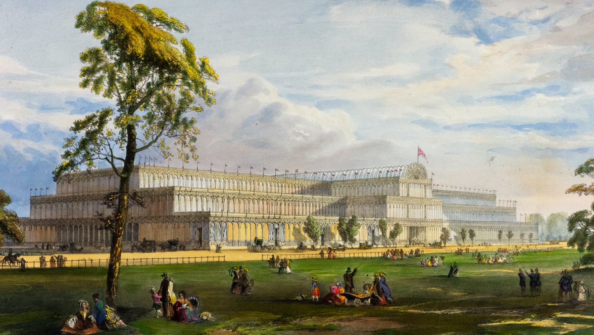 You've probably heard of the Great Exhibition of 1851, the first World's Fair, held in the remarkable Crystal Palace. It had 6 million visitors, and took place in the largest enclosed structure that had ever been built.But what was it actually for? A thread: