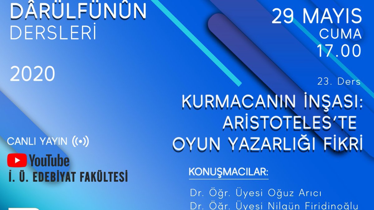 İ. Ü. Tiyatro Eleştirmenliği ve Dramaturji (@iudramaturji) on Twitter photo 