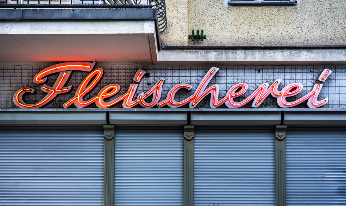 Berlin Typography Neon And Pigeon Spikes Typeinberlin