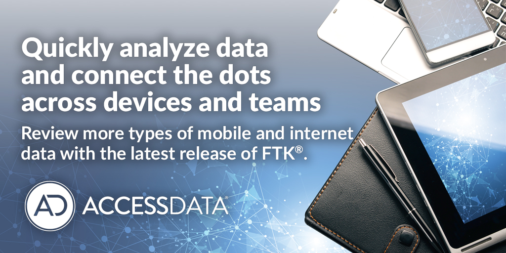 Introducing FTK 7.3! This release includes enhanced internet and mobile analysis, updated support for images created from TX1 devices, portable case for offline review and the list goes on. Visit bit.ly/2M5nX7J for all of the new features. #digitalinvestigations
