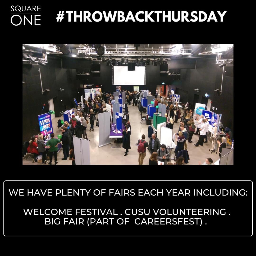 #ThrowbackThursday 
Fairs are a great way to find out about the support and activities you can access whilst studying at Coventry University 😀