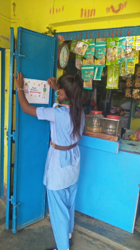 DOC_BSG_Jmt_JH's tweet photo. "Covid19" Social Distancing Awareness by Guides of Bharat Scouts &amp; Guides, Jamtara dist. Jharkhand 27.05.2020 @Dist_Admin_Jmt @bsgnhq @BabluGoswami30 @DrKKKhandelwal @ParbatRuby @rkkaushik2012 @covidwarriorbsg https://t.co/FddM90EuNt
