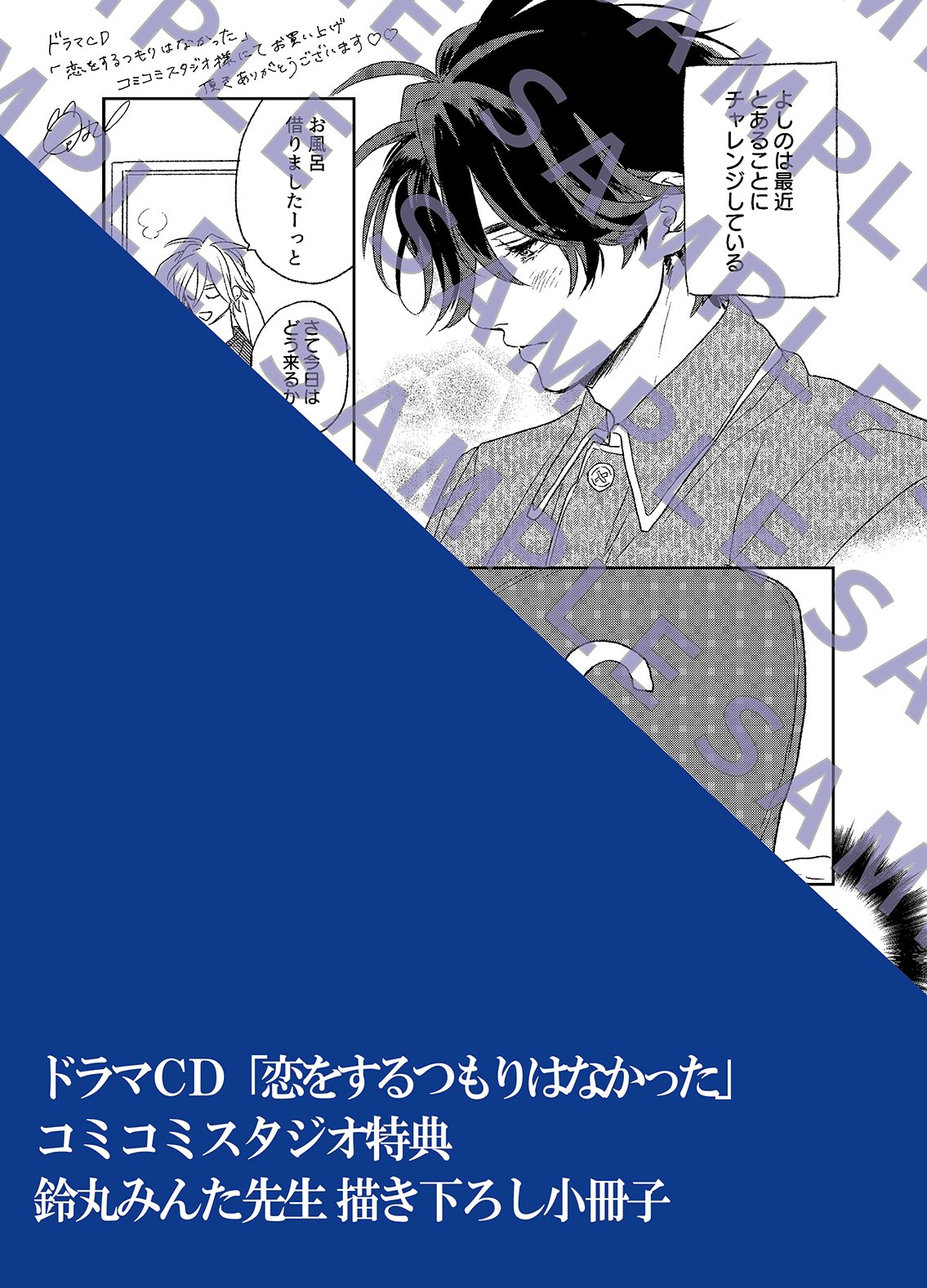 ドラマCD コミコミ特典◇恋をするつもりはなかった 鈴丸みんた 小冊子