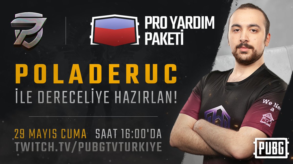 Yarın saat 16.00'da twitch.tv/pubgtvturkiye kanalında yayında olacağım. Yeni güncelleme ve dereceli maçlar hakkında sormak istediğiniz ya da direkt bana sormak istediğiniz sorular varsa yarın tüm soruları yanıtlamaya çalışacağım hepinizi bekliyorum <3