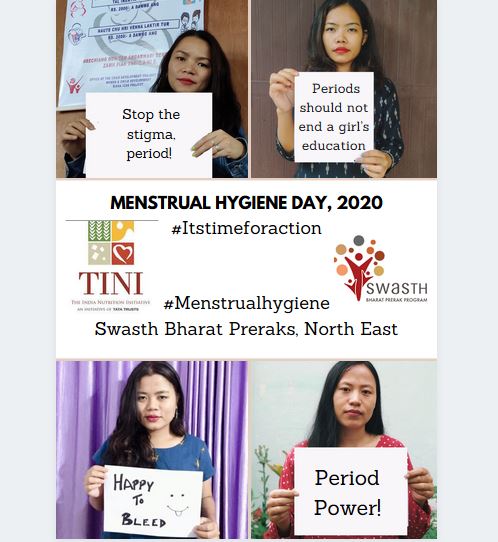 SPreraksNE's tweet photo. Managing Menstruation with dignity and health is an important basic need. Lets recognize, embrace &amp; celebrate periods! #MHDay
#MenstrualHygiene  #ItsTimeForAction #swasthbharatpreraks @MinistryWCD @SPreraks @POSHAN_Official @PoshanAssam @tini_tatatrusts https://t.co/r30QRbu9XW