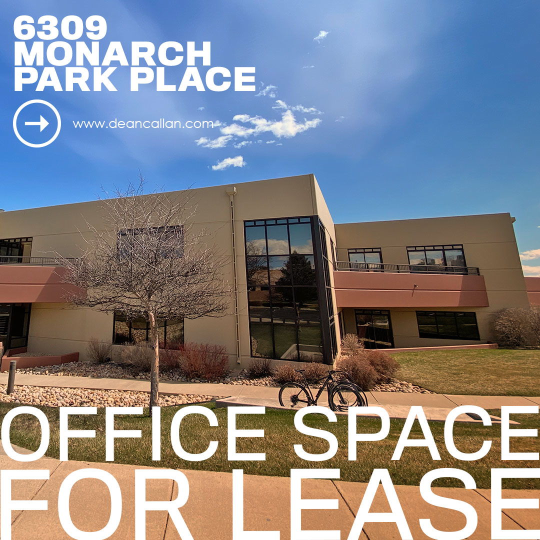 NEW LISTING: 6309 Monarch Park Place, Niwot, CO - Office Space for Lease. Take the Virtual Tour Here: youtu.be/eHfQzXJPHaQ
Contact Hunter Barto at hbarto@deancallan.com or Dryden Dunsmore at dryden@deancallan.com for more info. #forlease #officespace #niwotcolorado #cre